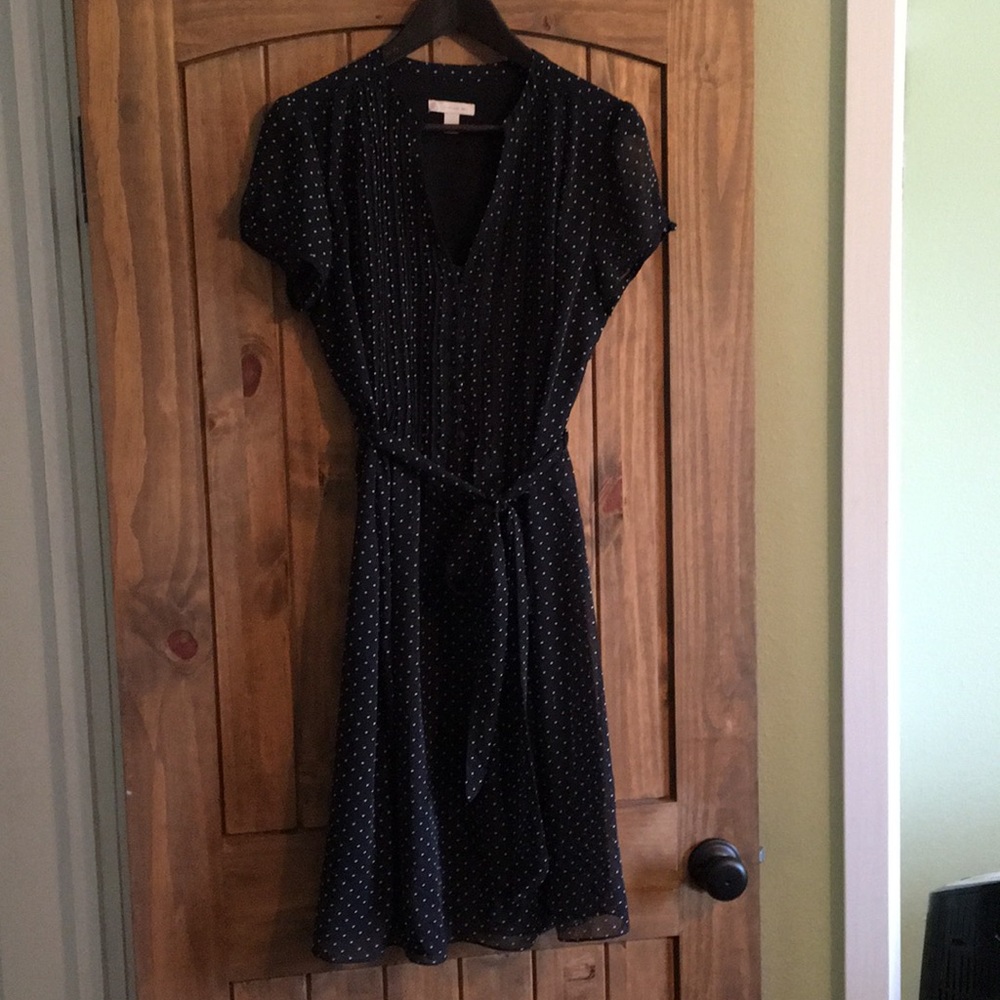 Dress Barn black polka dot size 10 dress